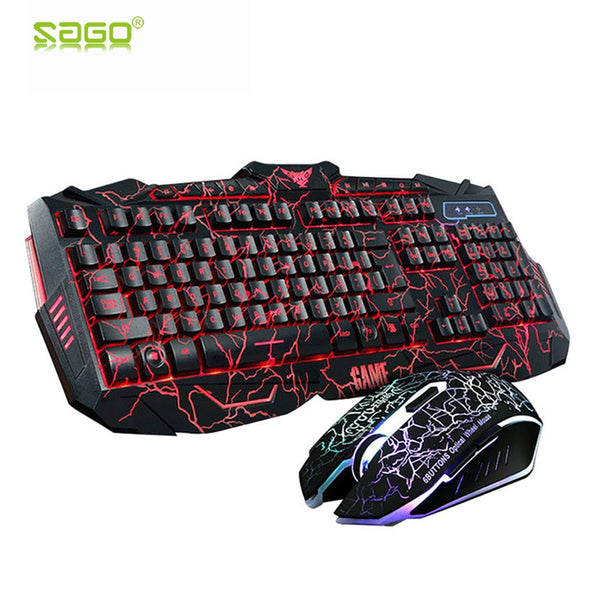 Russian Keyboard Changeable LED with Color Luminous Backlit Multimedia ...